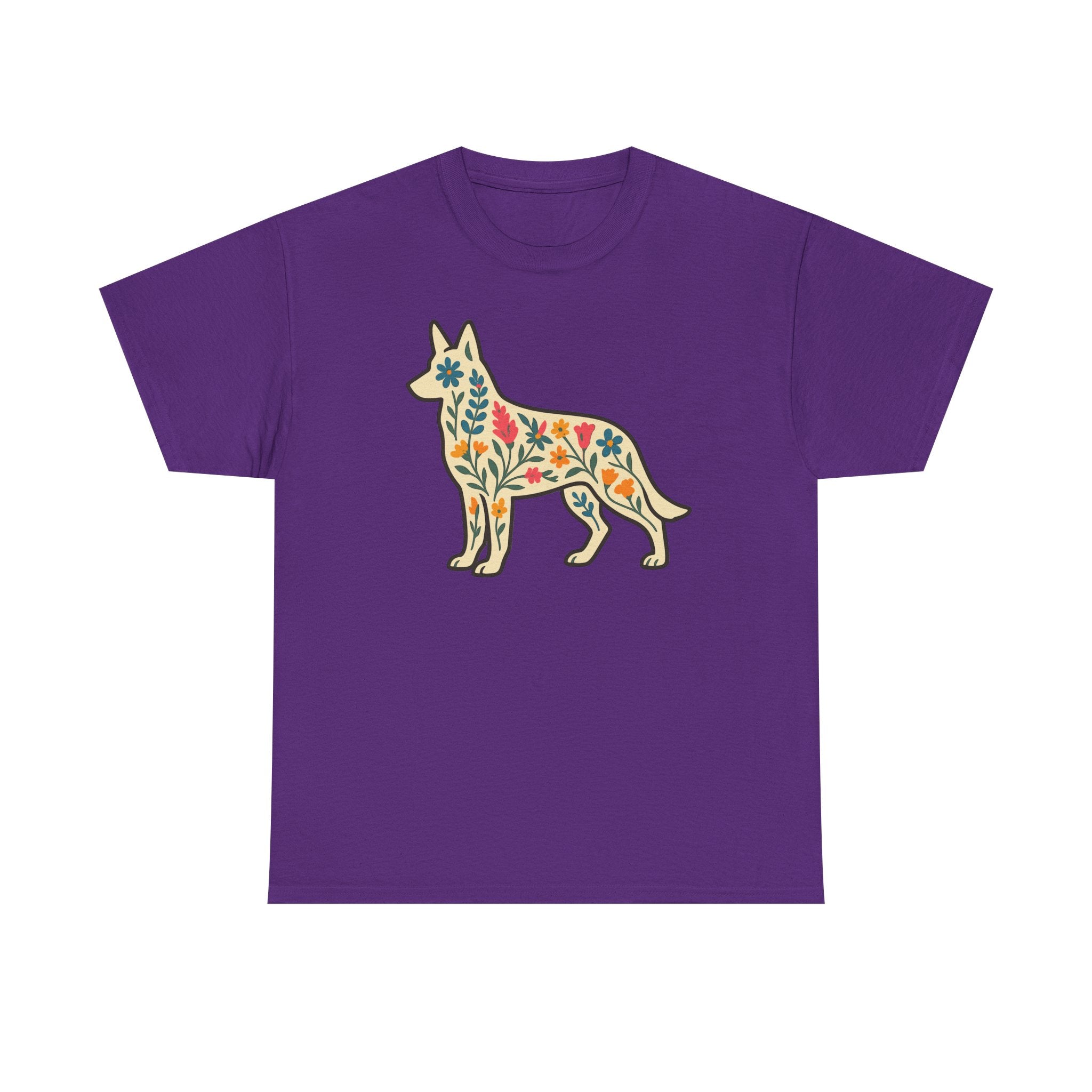 Floral German Shepherd T-Shirt