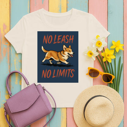 No Leash No Limits Corgi Graphic Print product type