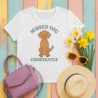 vizsla missed you constantly tee flat lay hero