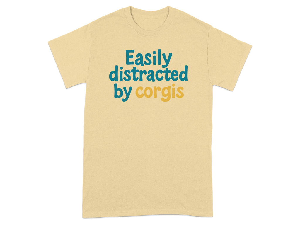Easily Distracted By Corgis Graphic T-shirt