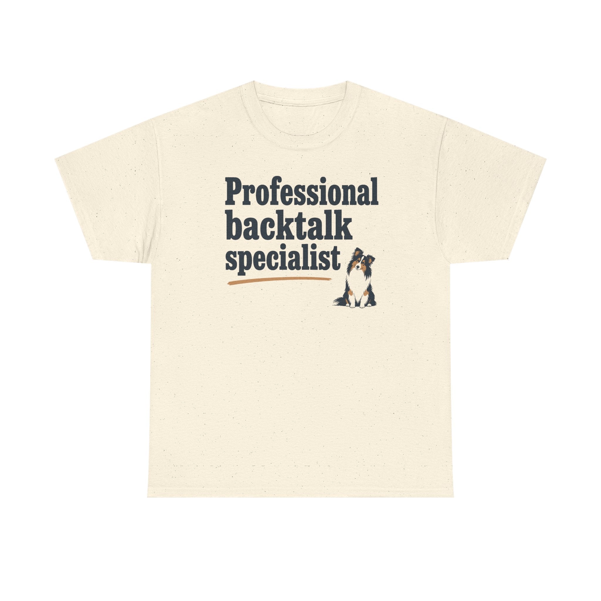 Professional Backtalk Specialist Sheltie t-shirt, view 3