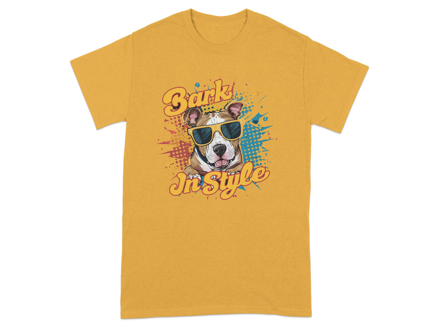 Bark in Style Dog Wearing Sunglasses Graphic T-Shirt product type