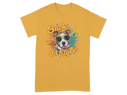 Bark in Style Dog Wearing Sunglasses Graphic T-Shirt product type