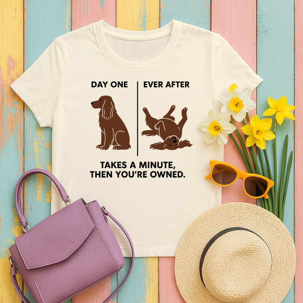 Field Spaniel Then You're Owned Tee in Natural