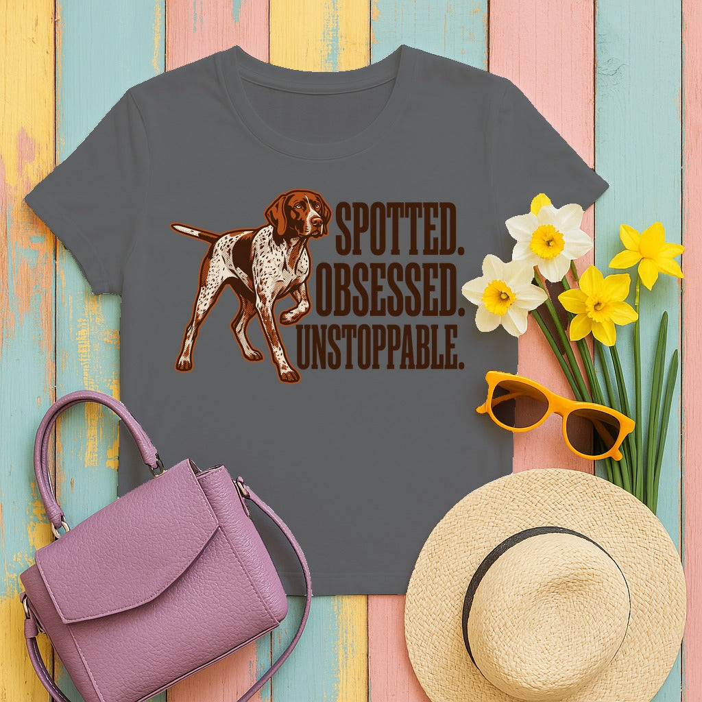 Spotted. Obsessed. Unstoppable. GSP T-Shirt in Graphite Heather