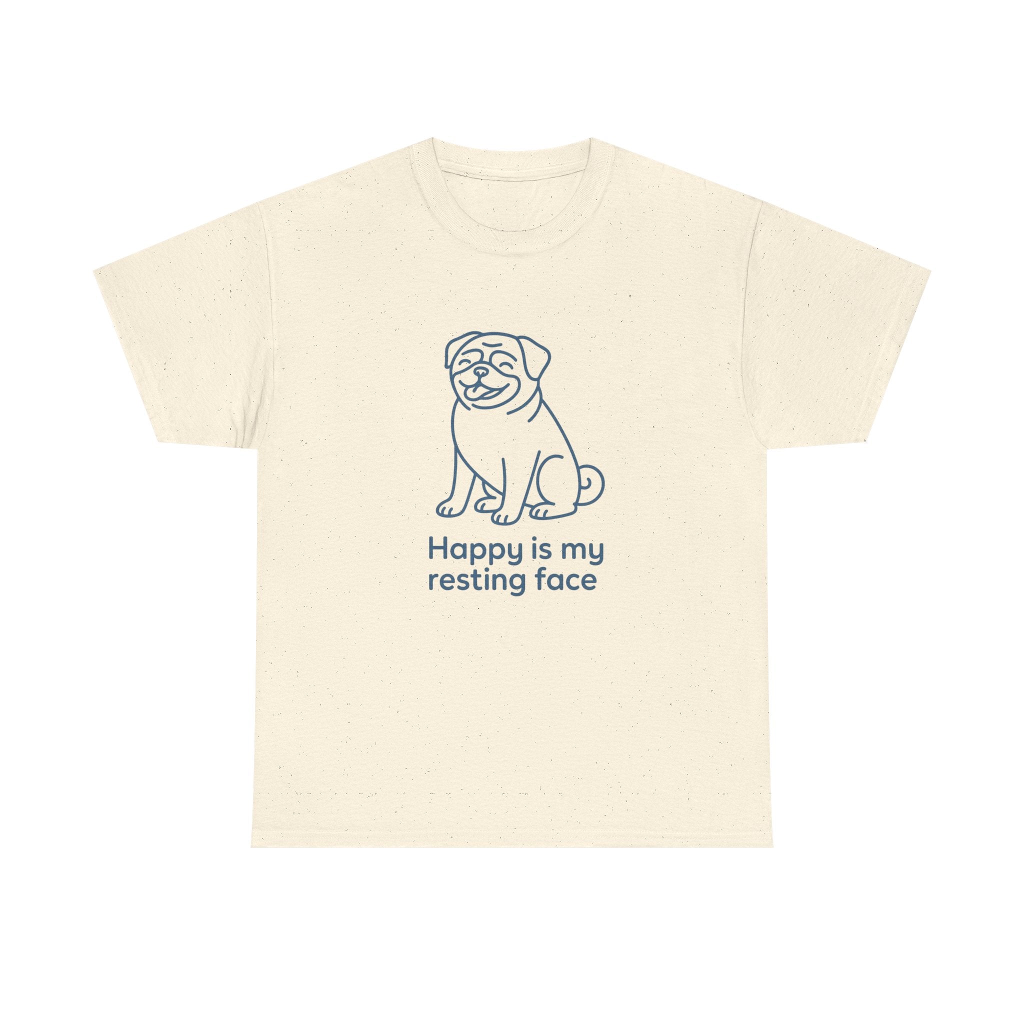 Happy Is My Resting Face - Funny Pug Tee