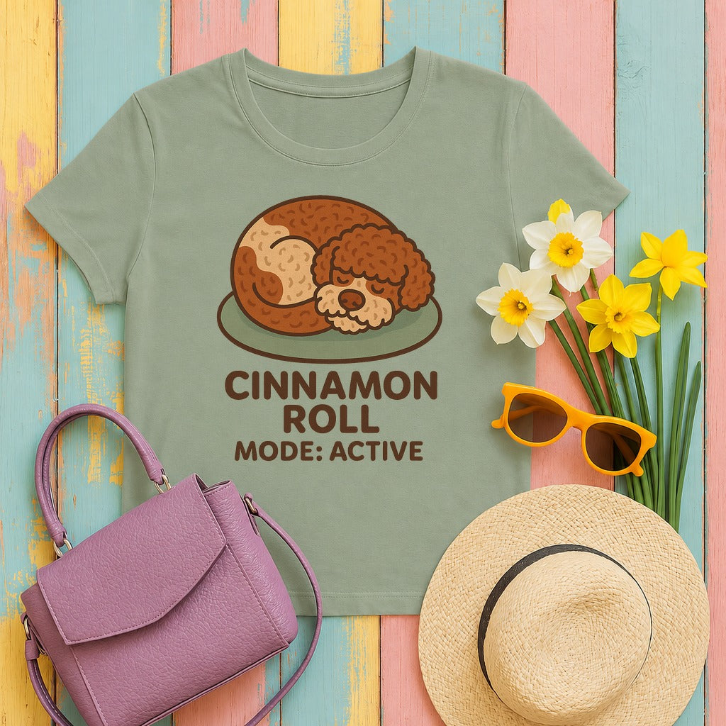 Lagotto Cinnamon Roll Mode Tee in Sage