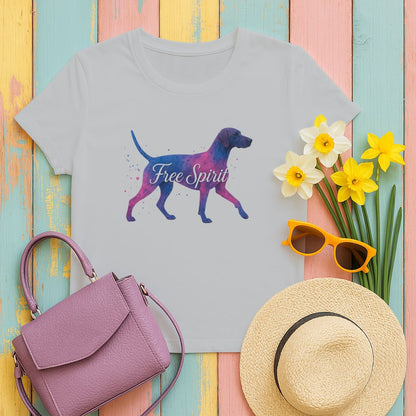 Free Spirit Colorful Dog Graphic Shirt product type