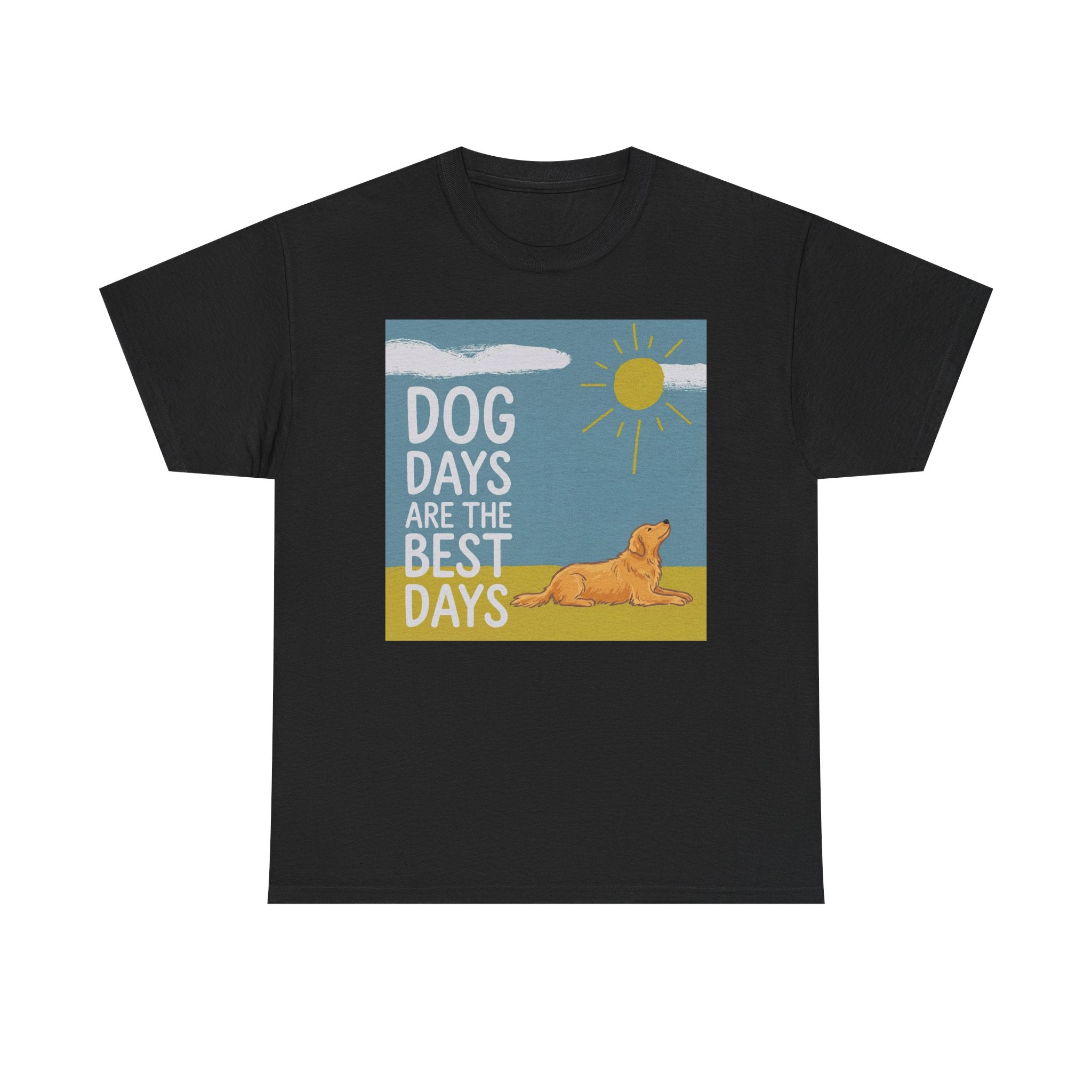 Dog Days Are The Best Days Graphic Golden Retriever T-Shirt