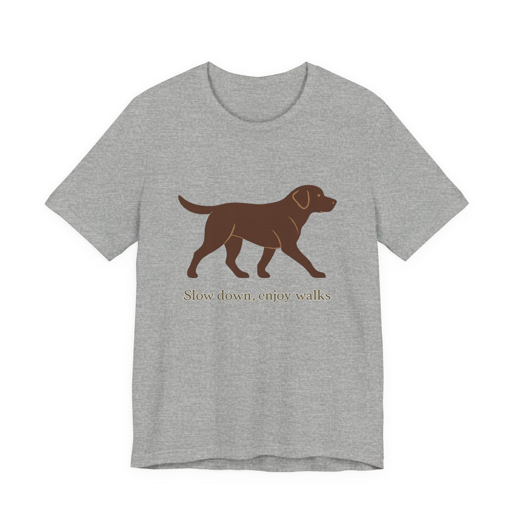 Chocolate Lab Slow Down Enjoy Walks Tee
