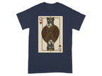 Queen of Hearts card featuring a schnauzer dog wearing a crown and ornate robe.