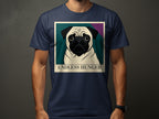 Navy t-shirt with a pug illustration and the text "ENDLESS HUNGER."