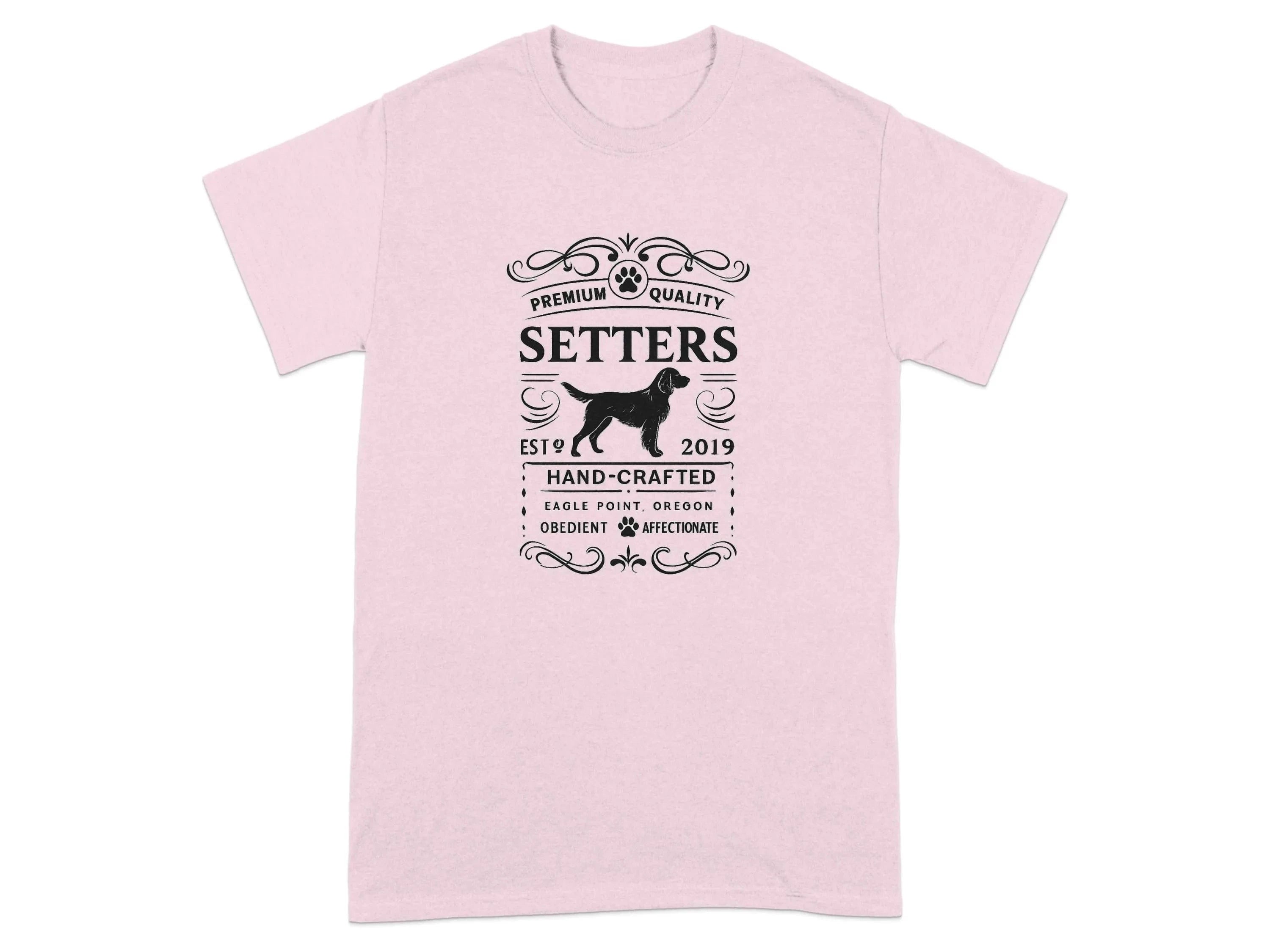 Premium Quality Setters Hand-Crafted T-Shirt Light Pink T-shirt
