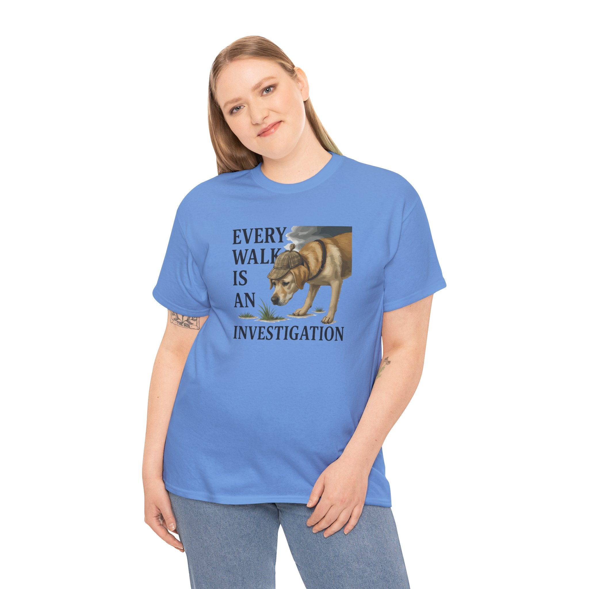 Yellow Lab Every Walk is an Investigation Tee