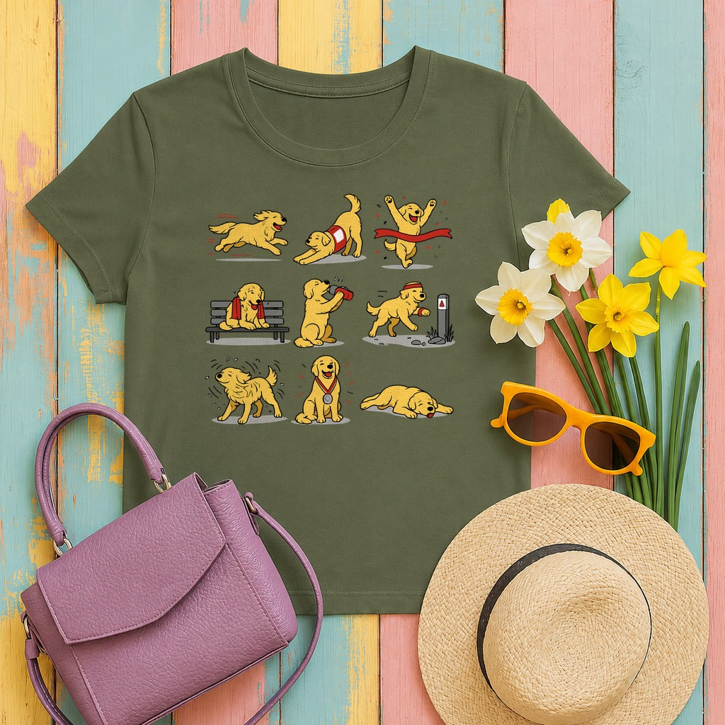 Golden's Run T-Shirt in Military Green