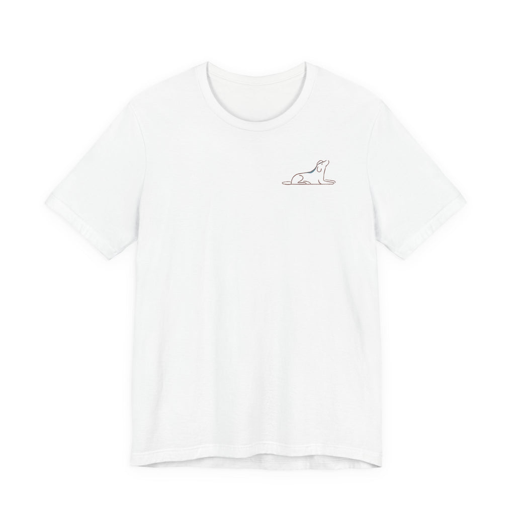 Dog Days Are the Best Days Back Print Tee in White, front pocket