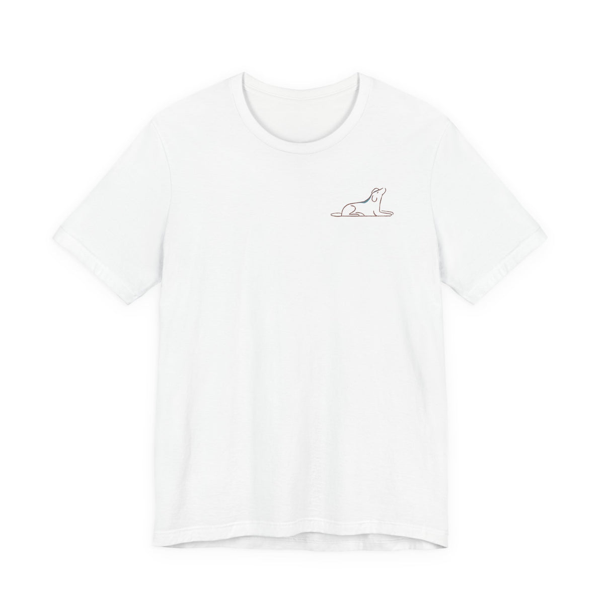 Dog Days Are the Best Days Back Print Tee in White, front pocket