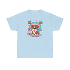Adorable English Bulldog with Rainbow T-Shirt