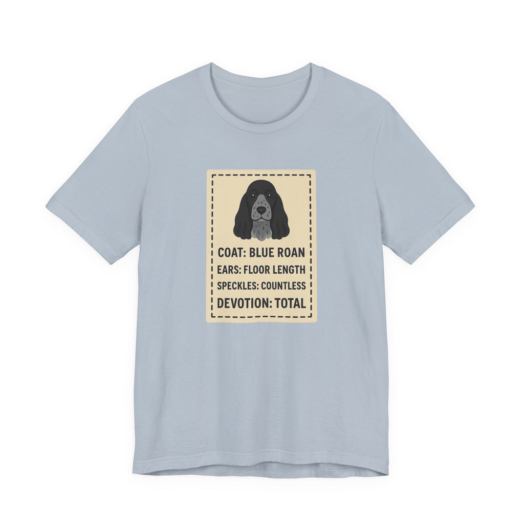 English Cocker Blue Roan Coat Tee