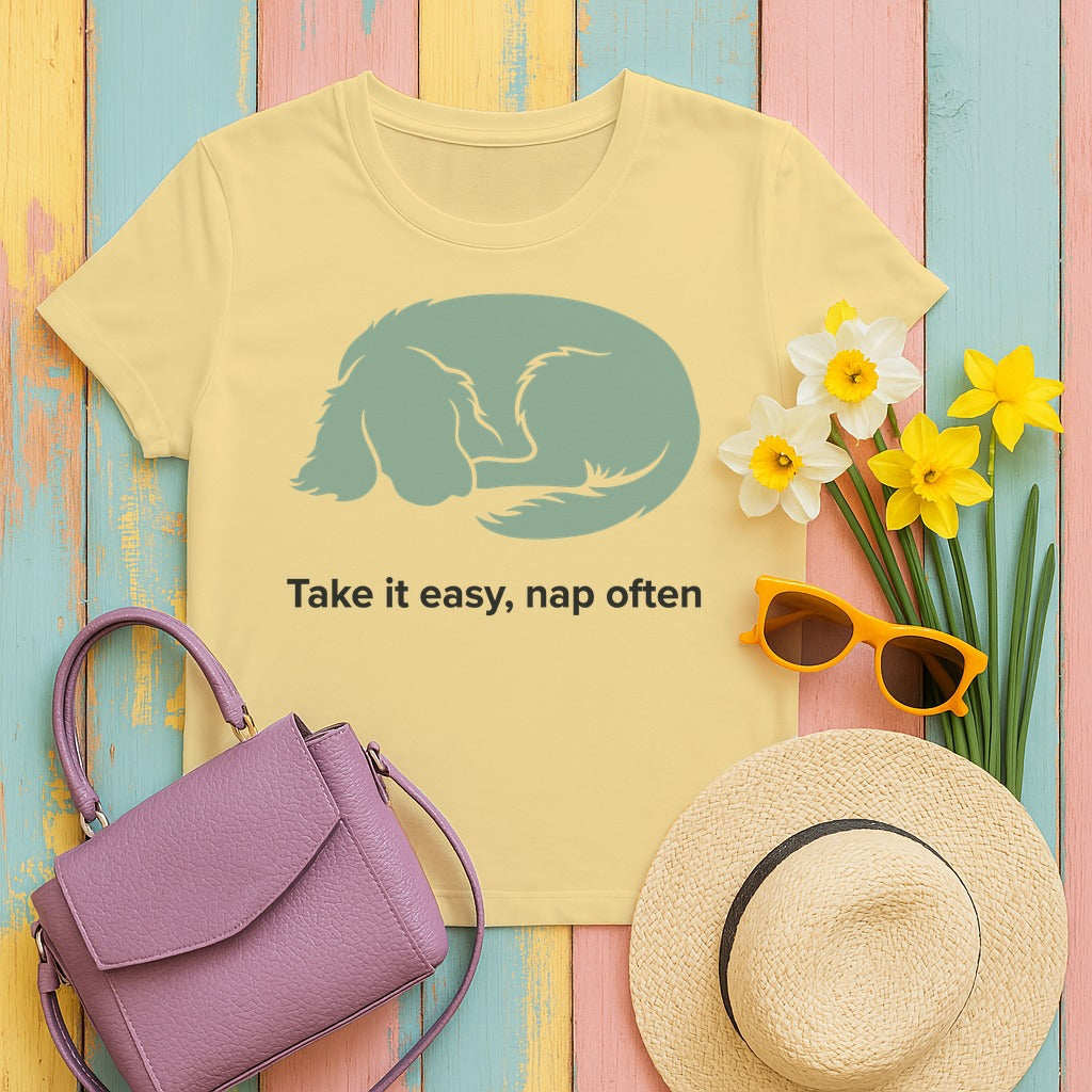 Take It Easy Gordon Setter T-Shirt in Butter