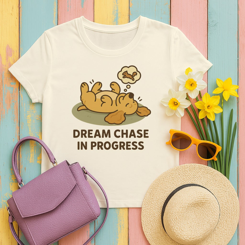 Cocker Dream Chase Tee in Natural