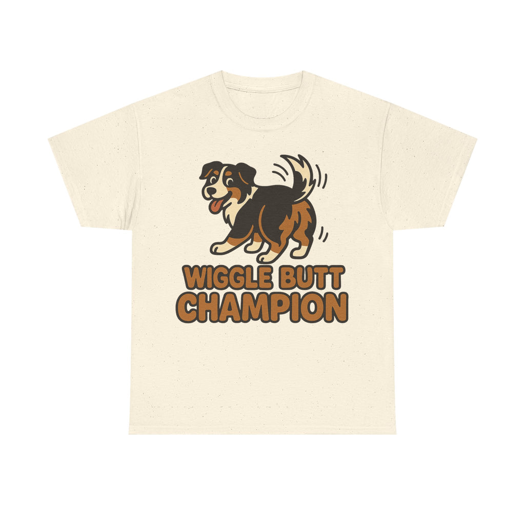 Australian Shepherd "Wiggle Butt Champion" T-shirt