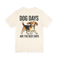Joyful Beagle Dog Days Back Print Tee in Natural, back