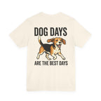 Joyful Beagle Dog Days Back Print Tee in Natural, back