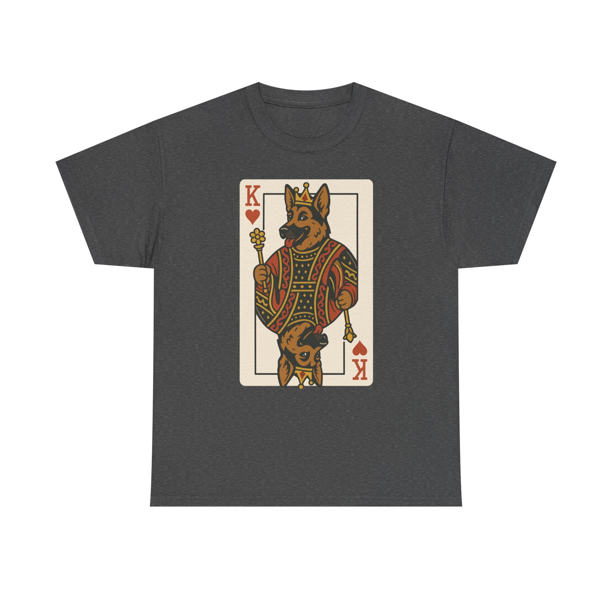 King German Shepherd Playing Card Game Design T-Shirt