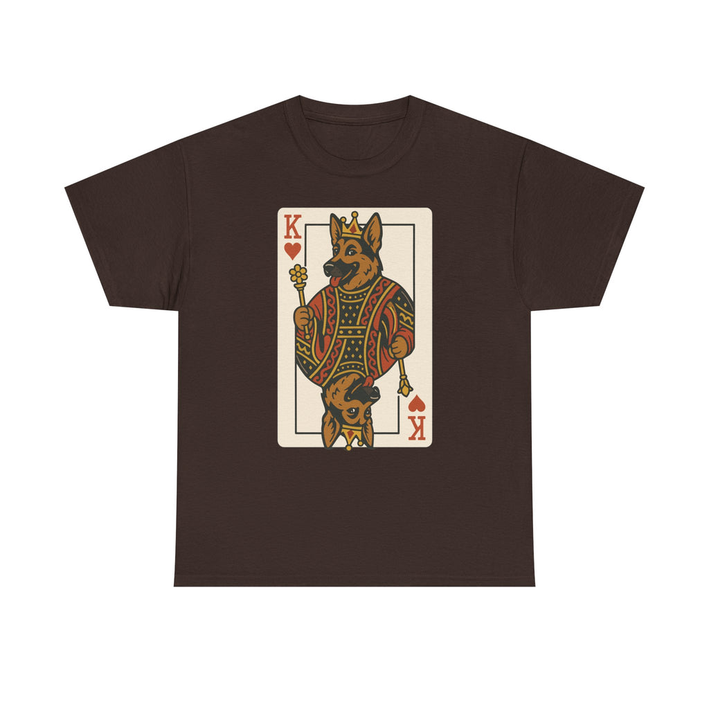 King German Shepherd Playing Card Game Design T-Shirt