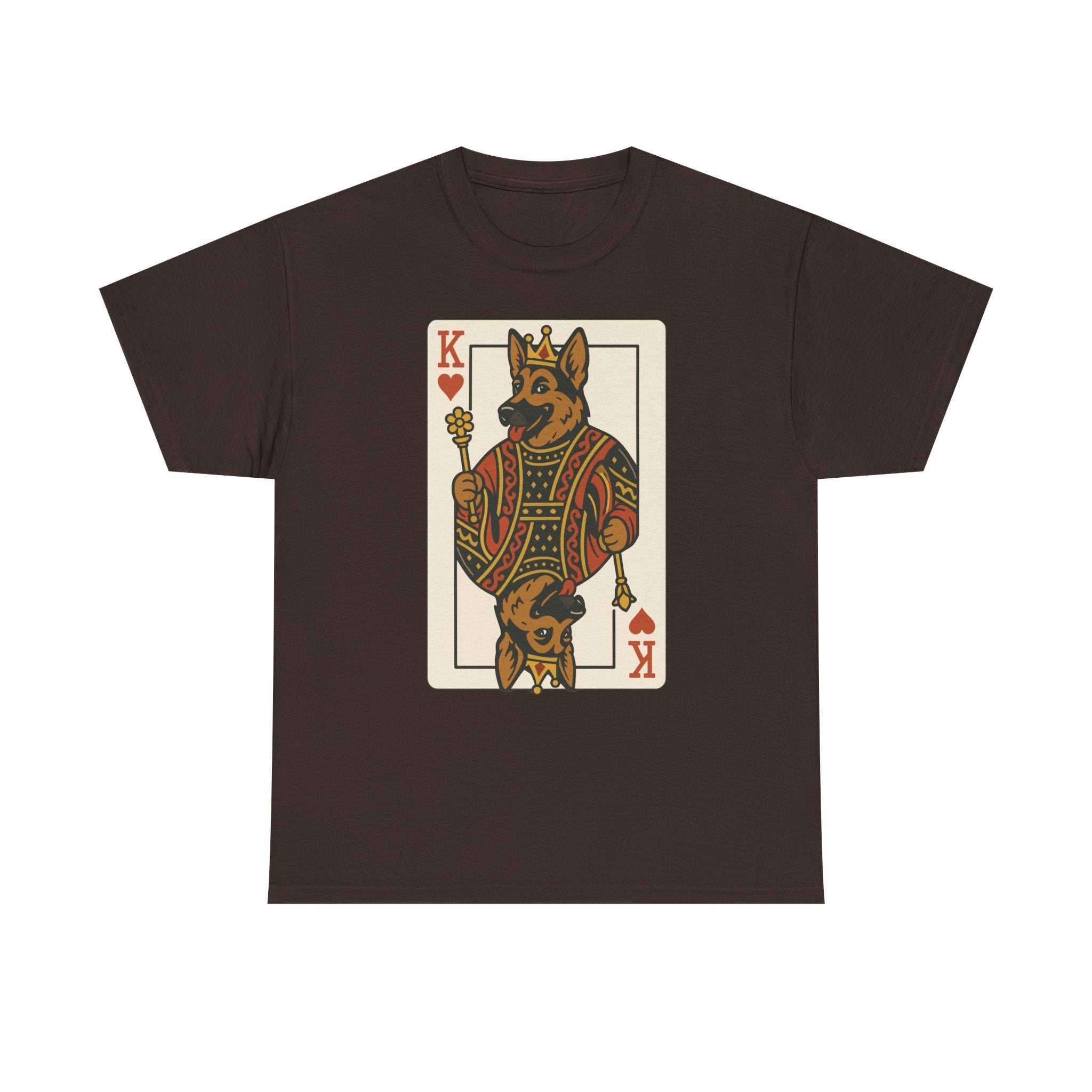 King German Shepherd Playing Card Game Design T-Shirt