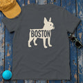 Boston City Canine Silhouette T-Shirt in Charcoal