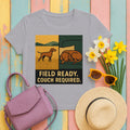 Vizsla Field Ready Couch Required Tee in Athletic Heather