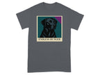 T-shirt with black lab graphic and text "ENDLESS HUNGER".