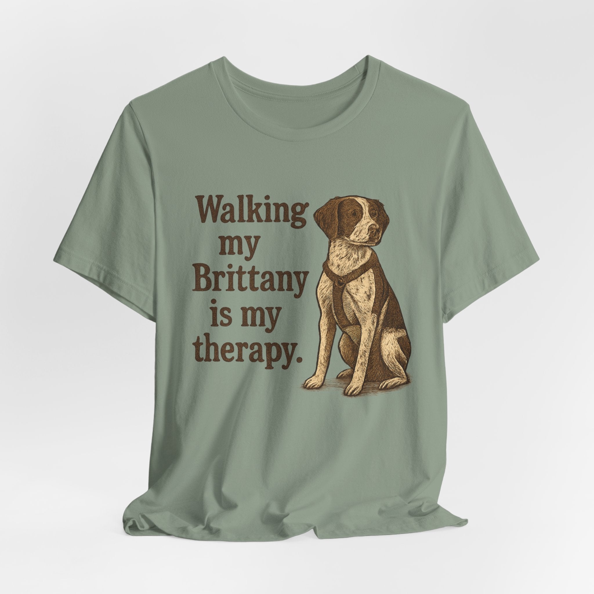 Walking My Brittany Is My Therapy Tee
