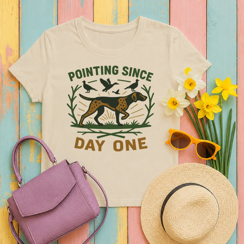 Pointing Since Day One GSP T-Shirt in Sand