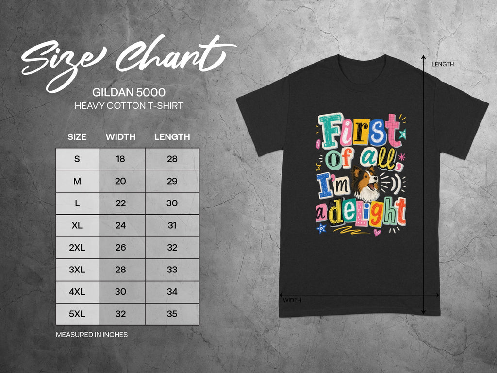 Size chart for