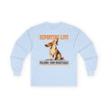 Reporting Live Howling Beagle Long Sleeve Tee in Light Blue