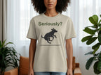 Seriously with Jumping Dog Graphic T-Shirt