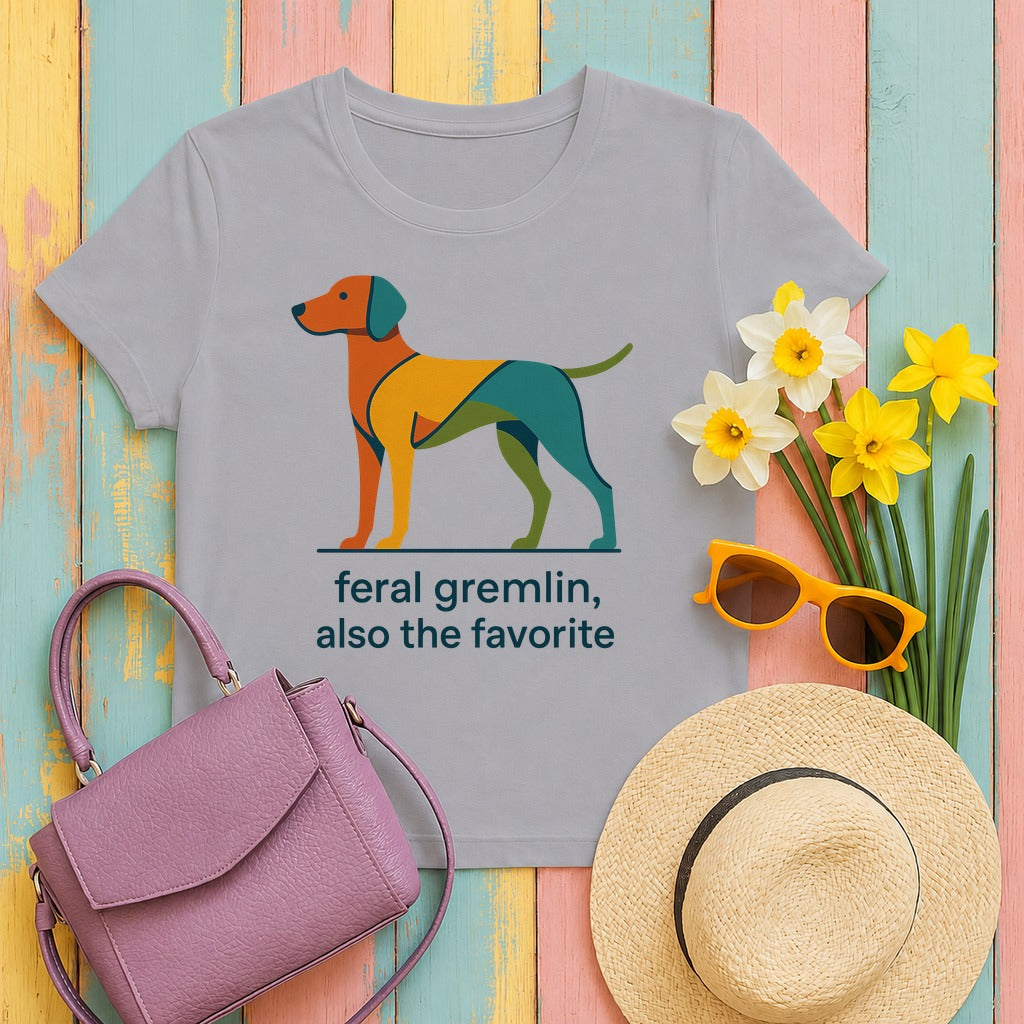 Vizsla Feral Gremlin Also the Favorite Tee in Athletic Heather