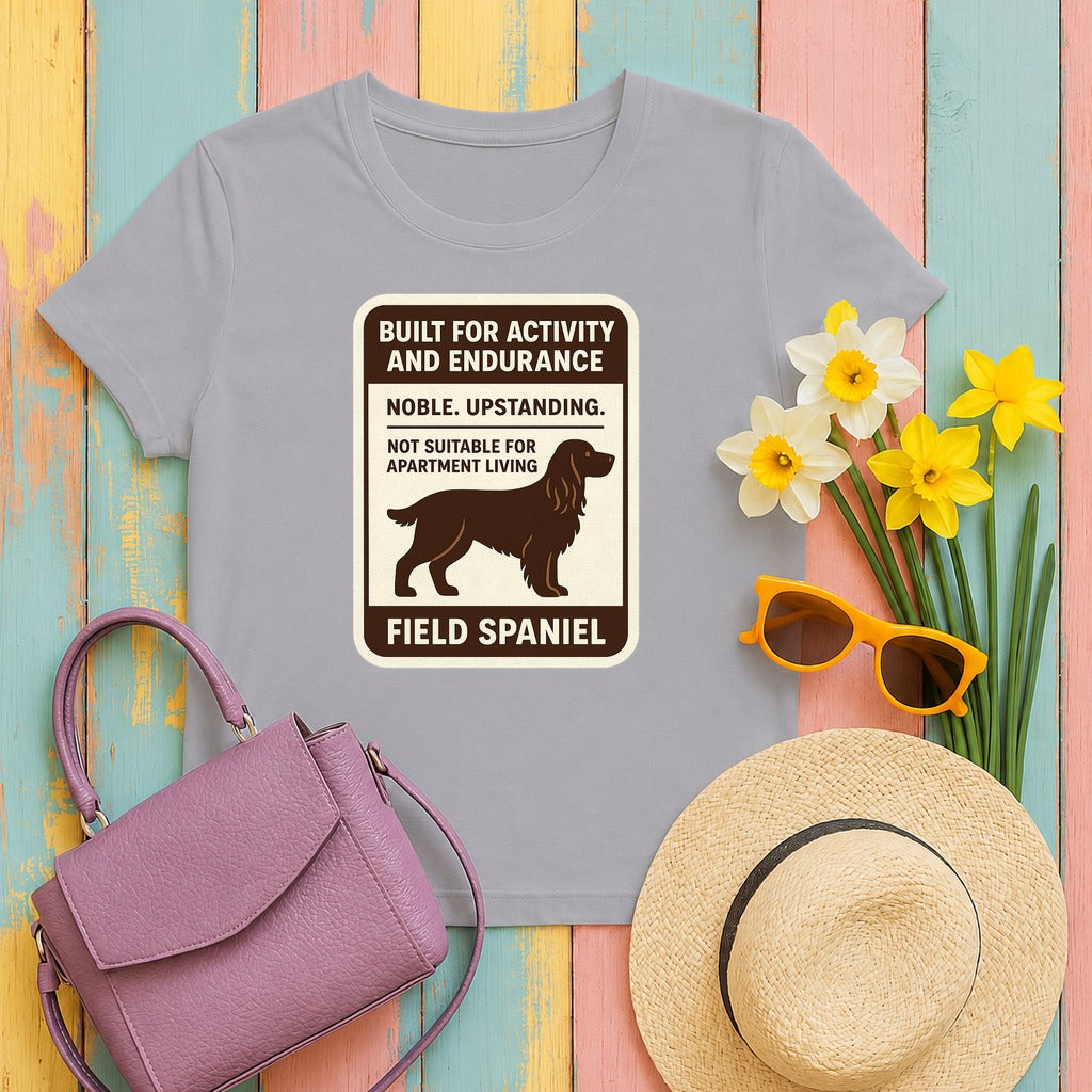 Field Spaniel Built For Activity And Endurance Tee in Athletic Heather