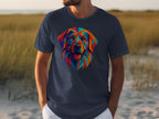 Colorful Geometric Dog Design T-shirt