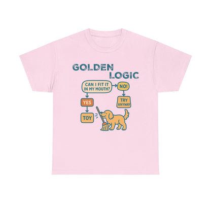 Golden Retriever Logic -- Toy! Light Pink T-Shirt