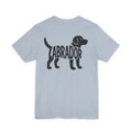 Labrador Silhouette Back Print Tee in Light Blue, back