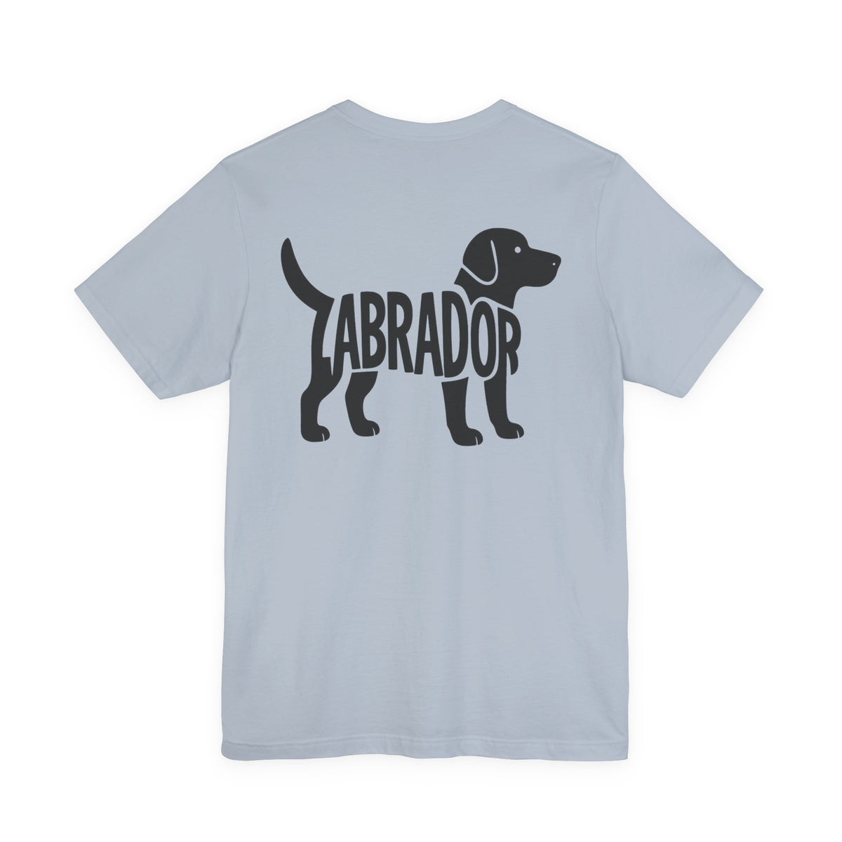 Labrador Silhouette Back Print Tee in Light Blue, back