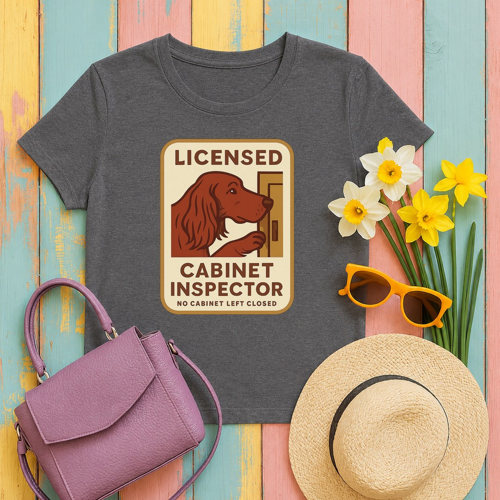 Irish Setter Licensed Cabinet Inspector t-shirt