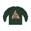 Chihuahua Christmas Tree long sleeve tee in Forest Green