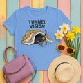 Tunnel Vision Dachshund Lovers T-Shirt in Carolina Blue