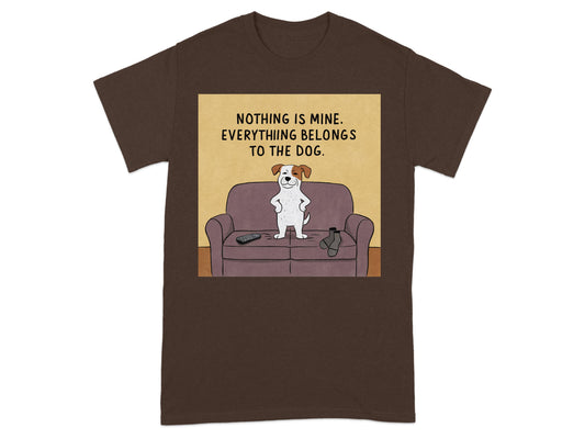 Funny Dog Ownership Graphic T-Shirt Brown product