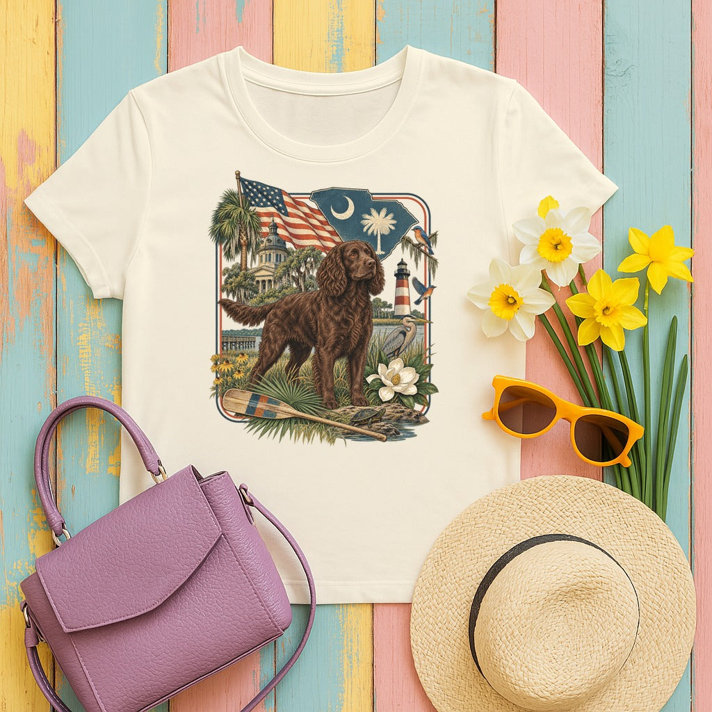 Boykin Spaniel South Carolina Heritage tee, Natural